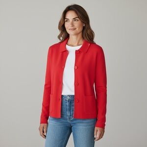 Talbots Hot Pink Knit Blazer